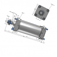 Xi lanh compact CDA2B100-150Z