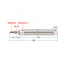 Xi lanh tròn tiêu chuẩn CDJ2B16-150Z-B