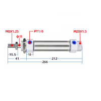 Xi lanh tròn tiêu chuẩn CDM2B20-150Z
