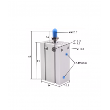 Xi lanh Free Mount CDU10-15D