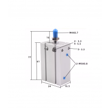 Xi lanh Free Mount CDU10-25D