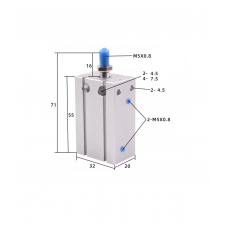 Xi lanh Free Mount CDU16-15D