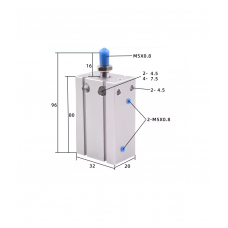 Xi lanh Free Mount CDU16-40D