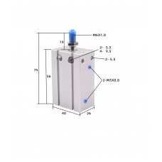 Xi lanh Free Mount CDU20-10D