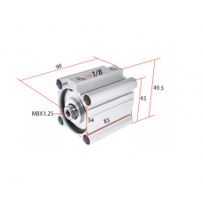 Xi lanh compact CDQ2B32-50DZ