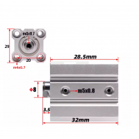 Xi lanh compact CQ2A16-10DZ Xi lanh compact CQ2A16-10DZ