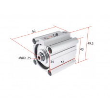 Xi lanh compact CQ2B32-20D