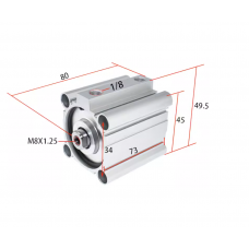 Xi lanh compact CQ2B32-50D