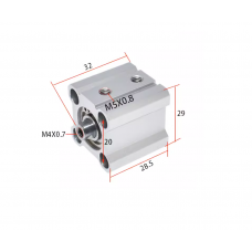 Xi lanh compact CQ2B16-10D