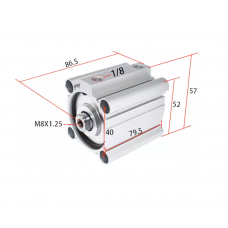 Xi lanh compact CQ2B40-50D