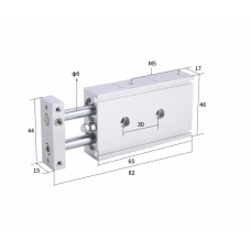 Xi lanh 2 trục CXSM10-10