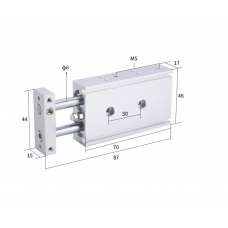 Xi lanh 2 trục CXSM10-15