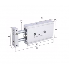 Xi lanh 2 trục CXSM10-20