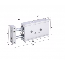 Xi lanh 2 trục CXSM10-30