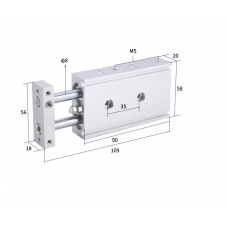 Xi lanh 2 trục CXSM15-30