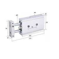 Xi lanh 2 trục CXSM15-40