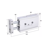 Xi lanh 2 trục CXSM15-50