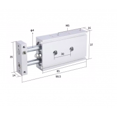 Xi lanh 2 trục CXSM6-40