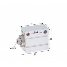 Xi lanh mini free mount CDUJB8-10D