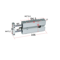 Xi lanh 2 trục compact CXSJM10-50 Xi lanh 2 trục compact CXSJM10-50
