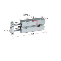 Xi lanh 2 trục compact CXSJM6-10 Xi lanh 2 trục compact CXSJM6-10