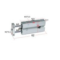 Xi lanh 2 trục compact CXSJM6-20 Xi lanh 2 trục compact CXSJM6-20