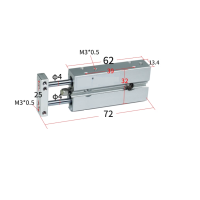 Xi lanh 2 trục compact CXSJM6-30 Xi lanh 2 trục compact CXSJM6-30
