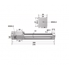 Xi lanh không trục CY3R10-200