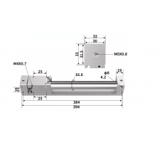 Xi lanh không trục CY3R15-300