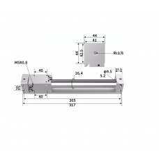 Xi lanh không trục CY3R25-200