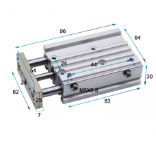 Xi lanh dẫn hướng kép MGPM16-50Z