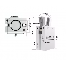 Xi lanh kẹp góc MHC2-10D