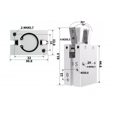 Xi lanh kẹp góc MHC2-16D