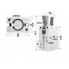 Xi lanh kẹp góc MHC2-20D