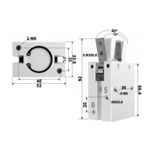 Xi lanh kẹp góc HFY25