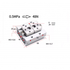 Xi lanh kẹp MHF2-12D1