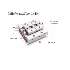 Xi lanh kẹp MHF2-20D