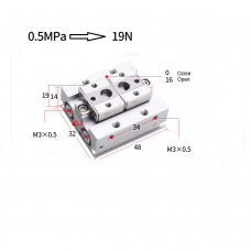 Xi lanh kẹp MHF2-8D1