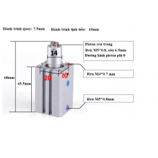 Xi lanh kẹp xoay trái MKB16-10LZ