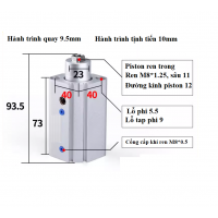 Xi lanh xoay kẹp trái MKB25-10LZ