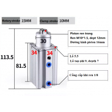 Xi lanh xoay kẹp trái MKB32-10LZ