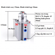 Xi lanh kẹp xoay phải MKB50-10LZ