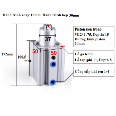 Xi lanh kẹp xoay phải MKB50-30LZ