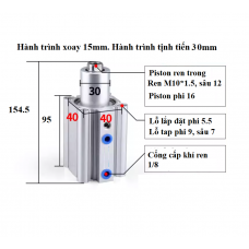 Xi lanh xoay kẹp phải MKB40-30RZ