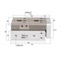 Xi lanh bàn trượt tuyến tính MXQ12-10