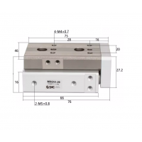 Xi lanh bàn trượt tuyến tính MXQ12-20