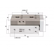 Xi lanh bàn trượt tuyến tính MXQ12-30