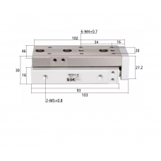 Xi lanh bàn trượt tuyến tính MXQ12-40