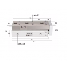 Xi lanh bàn trượt tuyến tính MXQ12-50