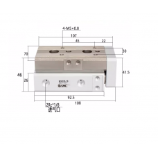 Xi lanh bàn trượt tuyến tính MXQ20-10